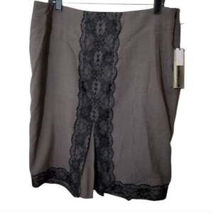 RENUAR lace and tweed steampunk Victorian skirt plus size 14 new!!!!